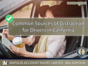 Fuentes comunes de distracción para los conductores en California